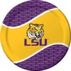 Mardi Gras Spot Tableware 8.75" LSU Dinner Plate (Pack Of 8) 2 Mardi Gras Spot Tableware 8.75" LSU Dinner Plate (Pack Of 8)