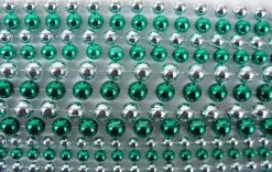 Mardi Gras Spot 48" Mix Metallic Green And Silver Mardi Gras Beads - Bag (10 Dozen)