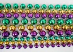 Mardi Gras Spot 48" Mix Metallic Purple, Gold And Green Mardi Gras Beads