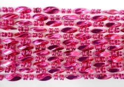 Mardi Gras Spot 48" Swirl Metallic Hot Pink Mardi Gras Beads