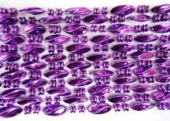 Plush Appeal, LLC 48" Swirl Metallic Purple Mardi Gras Beads