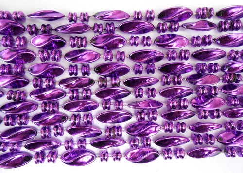 Plush Appeal, LLC 48" Swirl Metallic Purple Mardi Gras Beads 3 Plush Appeal, LLC 48" Swirl Metallic Purple Mardi Gras Beads