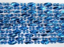 Mardi Gras Spot 48" Swirl Metallic Royal Blue Mardi Gras Beads