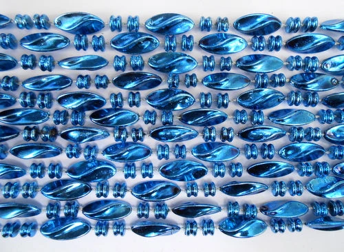 Mardi Gras Spot 48" Swirl Metallic Royal Blue Mardi Gras Beads 4 Mardi Gras Spot 48" Swirl Metallic Royal Blue Mardi Gras Beads