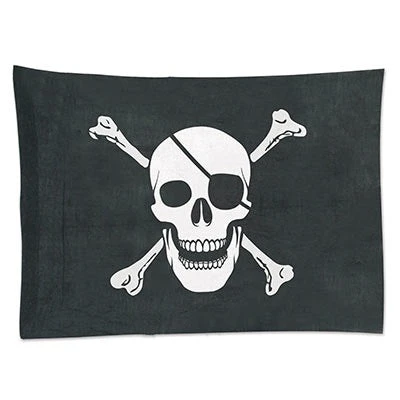 Mardi Gras Spot Novelties Pirate Flag 29" X 3' 4" (Each) 3 Mardi Gras Spot Novelties Pirate Flag 29" X 3' 4" (Each)