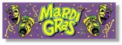 Plush Appeal, LLC Mardi Gras Sign Banner 5' X 21" (Each)