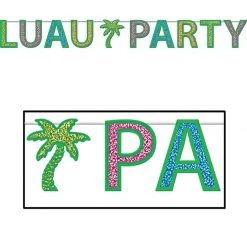 Sale Party Supplies Glittered Luau Party Streamer 8.5" X 8' (Each)