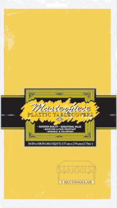 Plush Appeal, LLC Golden Yellow Rectangular Table Cover 54" X 108" (Each) Tableware
