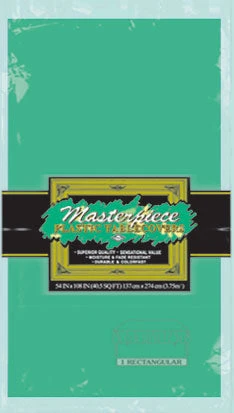 Plush Appeal, LLC Party Supplies Green Rectangular Table Cover 54" X 108" (Each)