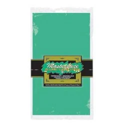 Mardi Gras Spot Green Plastic Round Table Cover 84" (Each)