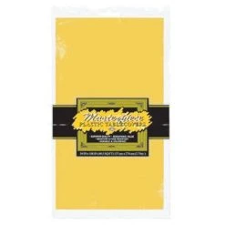 Plush Appeal, LLC Yellow Plastic Round Table Cover 84" (Each)