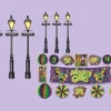Plush Appeal, LLC Party Supplies Mardi Gras Decor And Street Light Props 8" To 46" (Pack Of 21) 1 Plush Appeal, LLC Party Supplies Mardi Gras Decor And Street Light Props 8" To 46" (Pack Of 21)