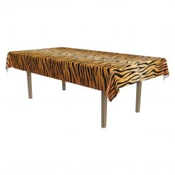 Plush Appeal, LLC Tiger Print Table Cover 54" X 108" (Each)