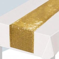 Plush Appeal, LLC Party Supplies Gold Sequin Table Runner (Each)
