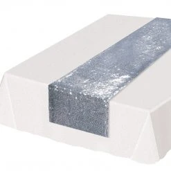 Sale Party Supplies Silver Sequined Table Runner 11.25" X 6'3" (Each)