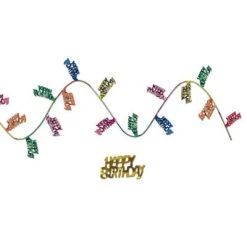 Sale Gleam N Flex Happy Birthday Garland 25' (Each) Party Supplies