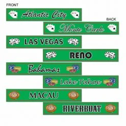 Sale Gambling Destination Street Sign Cutout 4" X 24" (Each) Party Supplies