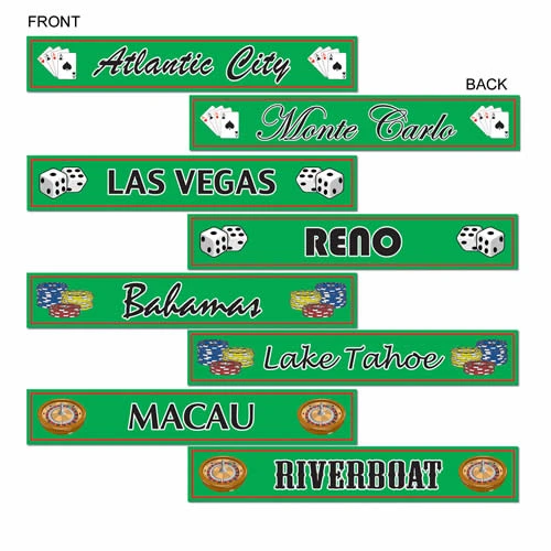 Sale Gambling Destination Street Sign Cutout 4" X 24" (Each) Party Supplies Sale Gambling Destination Street Sign Cutout 4" X 24" (Each) Party Supplies