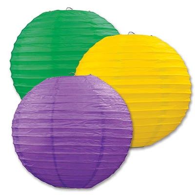 Plush Appeal, LLC Paper Lantern - Golden-Yellow, Green, Purple 9.5" (Pack Of 3) 3 Plush Appeal, LLC Paper Lantern - Golden-Yellow, Green, Purple 9.5" (Pack Of 3)