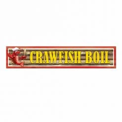 Plush Appeal, LLC Party Supplies Crawfish Boil Banner 12" X 5' - Vinyl With 2 Grommets (Each)
