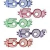 Sale Birthday "50" Glittered Foil Eyeglasses (Each) 2 Sale Birthday "50" Glittered Foil Eyeglasses (Each)