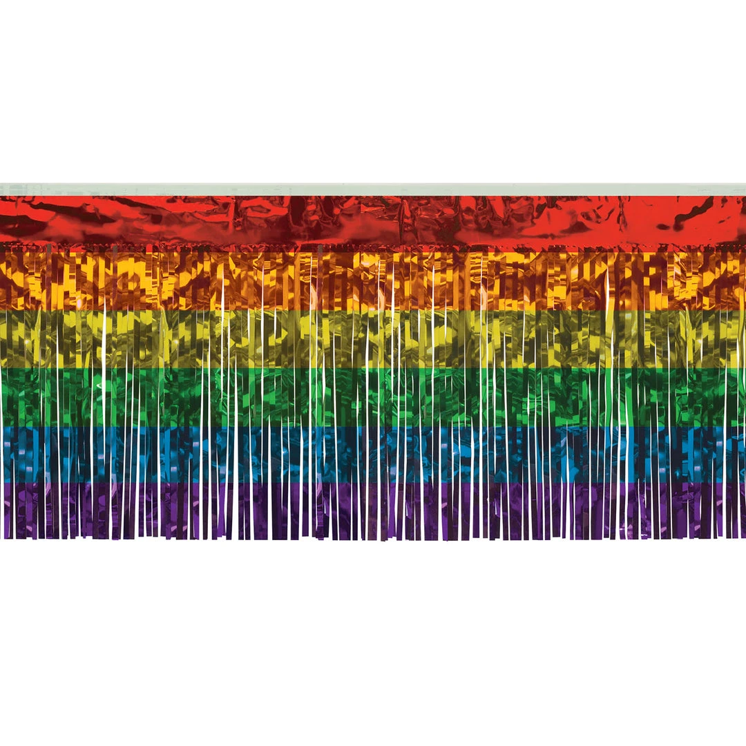 Plush Appeal, LLC 15" X 10' Rainbow Metallic Fringe Drape (Each) Plush Appeal, LLC 15" X 10' Rainbow Metallic Fringe Drape (Each)