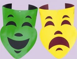 Plush Appeal, LLC Foil Comedy And Tragedy Face 12.5" X 18" (Pack Of 2) Party Supplies