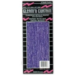 Plush Appeal, LLC Mardi Gras Gleam Purple Curtain 8" X 31 (Each)