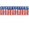 Plush Appeal, LLC Metallic Stars And Stripes Fringe Banner 14" X 4' (Each) Party Supplies