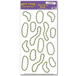 Mardi Gras Spot Mardi Gras Beads Peel N Place Sticker 12" X 24" (Each)