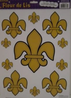 Sale Fleur De Lis Peel N Place Sticker (Each) Party Supplies