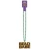 Mardi Gras Spot Beads With Bead Babe Medallion