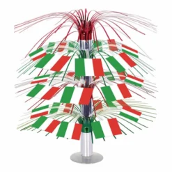 Plush Appeal, LLC Tableware Italian Flag Cascade Centerpiece 18" (Each)