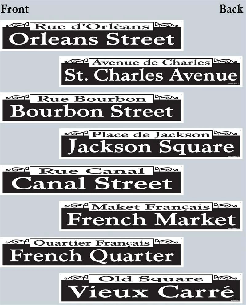 Plush Appeal, LLC Party Supplies New Orleans Street Signs 4" X 24" (Pack Of 4) 3 Plush Appeal, LLC Party Supplies New Orleans Street Signs 4" X 24" (Pack Of 4)