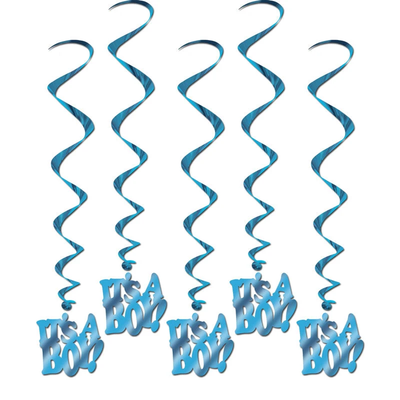 Sale It's A Boy Whirl 3' (Pack Of 5) Party Supplies 3 Sale It's A Boy Whirl 3' (Pack Of 5) Party Supplies