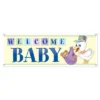 Sale Welcome Baby Sign Banner 5' X 21" (Each) Party Supplies