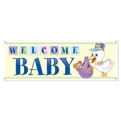 Sale Welcome Baby Sign Banner 5' X 21" (Each) Party Supplies 3 Sale Welcome Baby Sign Banner 5' X 21" (Each) Party Supplies