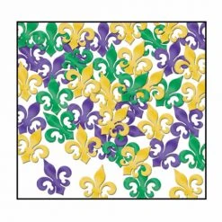 Plush Appeal, LLC Party Supplies Purple, Green And Gold Fleur De Lis Fanci-Fetti 1oz (Pack)