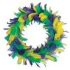 Sale Party Supplies Feather Wreath - Purple, Green And Gold 8" (Each) 1 Sale Party Supplies Feather Wreath - Purple, Green And Gold 8" (Each)