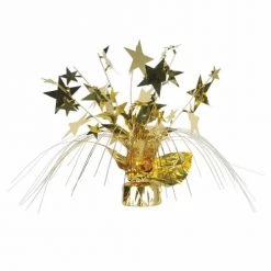 Plush Appeal, LLC Star Gleam N Spray Centerpiece Gold 11" (Each)