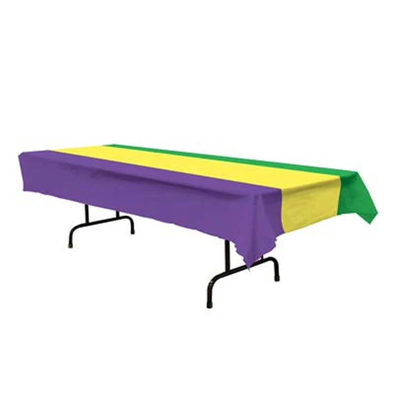 Plush Appeal, LLC Mardi Gras Table Cover - Purple, Green And Yellow 54" X 108" (Each) Party Supplies 3 Plush Appeal, LLC Mardi Gras Table Cover - Purple, Green And Yellow 54" X 108" (Each) Party Supplies
