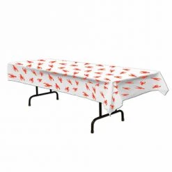 Plush Appeal, LLC Party Supplies Crawfish Plastic Table Cover 54" X 108" (Each)