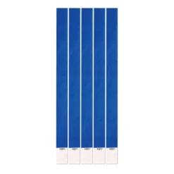 Plush Appeal, LLC Party Supplies Blue Tyvek Wristbands .75" X 10" (Pack Of 100)
