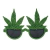 Mardi Gras Spot Glittered Weed Glasses (Each) Novelties