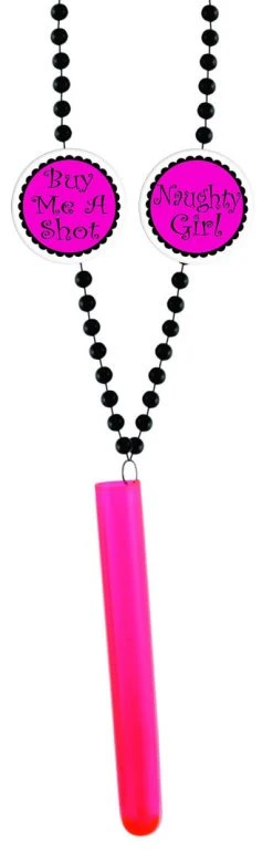 Mardi Gras Spot Naughty Girl Beads With Test Tube Shot