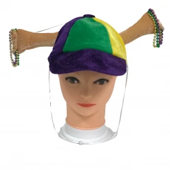 Mardi Gras Spot Mardi Gras Bead Cap Plush - Activate Arms With Drawstring One Size Fits Most (Each) Party Supplies