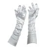 Plush Appeal, LLC White Long Satin Elastic Gloves 18.5" (Pair) 1 Plush Appeal, LLC White Long Satin Elastic Gloves 18.5" (Pair)