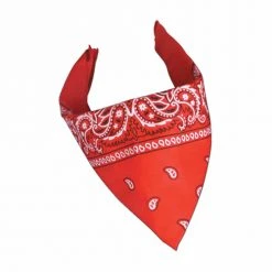 Mardi Gras Spot Novelties Red Bandana 22" X 22" Polyester (Each)