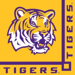 Mardi Gras Spot Tableware LSU 2-Ply Beverage Napkin (Pack Of 20)