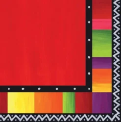 Mardi Gras Spot Fiesta Stripes 3-Ply Beverage Napkin (Pack Of 16)
